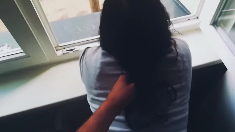 Millanax Fortnite Girl: Fată sexy studentă futută lângă fereastră cu spermă pe față