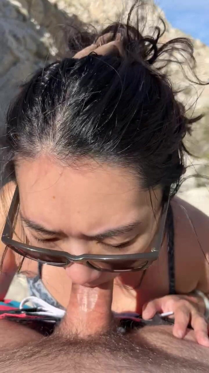 meimeiXXX: Outdoor-blowjob beim Wandern in der Wüste - amateur wmaf - sperma im...