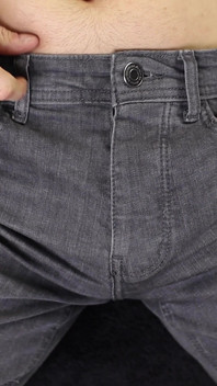 Getting hard with pants on and jerking off with dirty talk