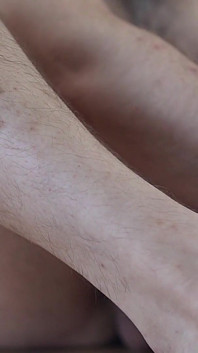 Stepdaddy Bear Jerking off Big Fat Cock Cumshot and Ball Bouncing in Slomo