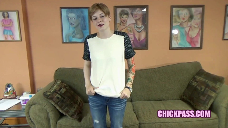 ChickPass Amateurs: Redhead cutie Ava makes her debut