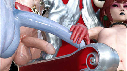 Cock Box 3D: Bowsette trojitá ruční práce epizoda 3 bukkake