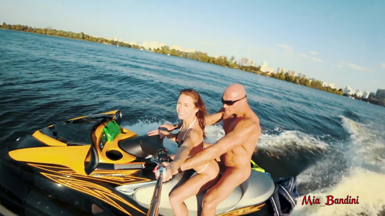 Mia Bandini: Outdoor ass to throat ride on the jet ski