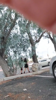Hairy Pussy Peeing Along Side a Busy Road