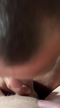 Hot Hairy Stepdaddy Gets a Mouthful of Hot Cum From a Young Guy