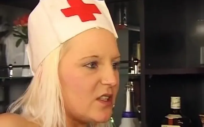 German Homemade: Masked Dude Rocks Hot Blonde German Nurse