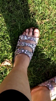 Bare Feet in Slippers