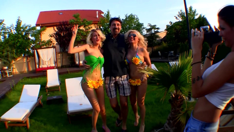 Fuck Cumshot Party: Venkovní DP skupinová sex, divoké šukání fest