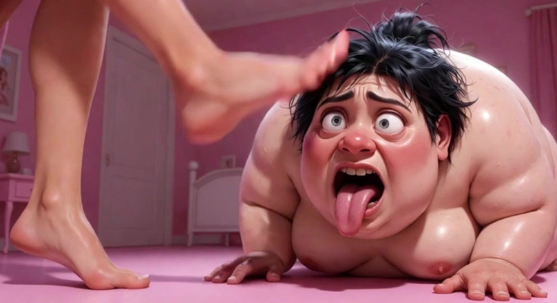 Anime Hentai: Fat Ugly Woman Degraded - Lick Beautiful Girl's