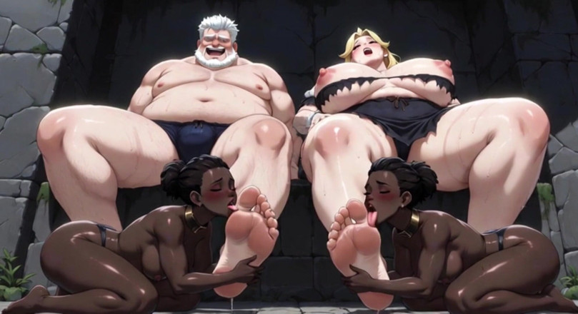YOUR BEST FANTASY: Ebony Slave Licking King and Queen Big Feet - Royal Pleasure