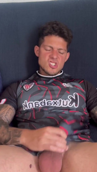 Football Player Playin with My Big Cock