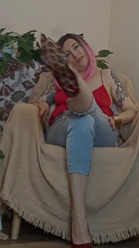 Lady Angela Polish Language JOI Red High Heels
