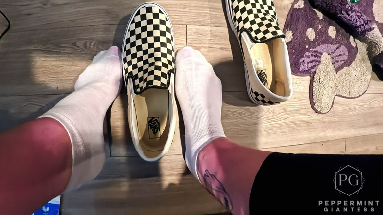 Peppermint Giantess: Tiny POV: Shoe-bound Tiny Gets the Full Giantess Treatment Socked,...