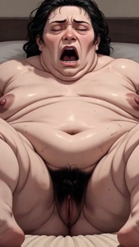 Horny Obese BBW Masturbates Her Hairy Wet Pussy - Big Belly Solo Play