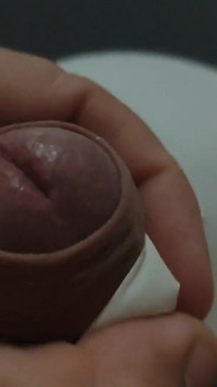 Monster Cock Spraying a Masturbation Glove.