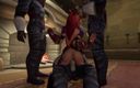Wraith ward: Церемониальный секс вчетвером в гэнгбэнге с культовыми | Хентай пародия Warcraft