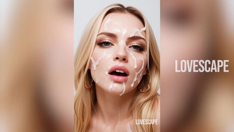 Lovescape: Blond spust blowbang - knebluje, aż się zerżnie