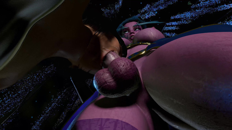 FutaPornoWorkshop: Futanari Dark Elf with a Big Dick Rucha Dziewczynę Głęboko...