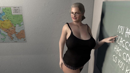 Wraith ward: Profesoară își fute pizda cu degetul în fața elevului ei: porno 3D