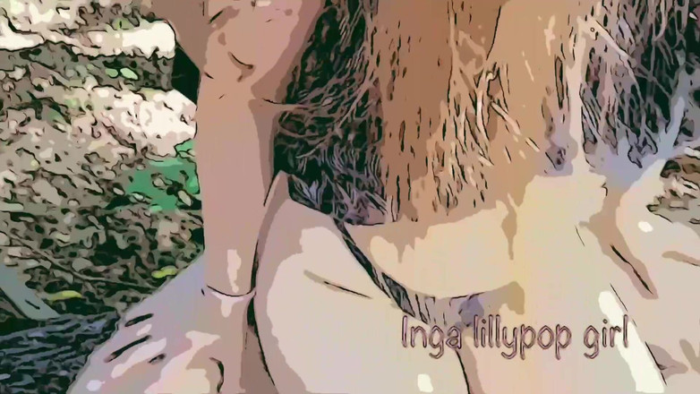 Inga lillypop girl comics: Un uomo più grande scopa una giovane bionda nei boschi