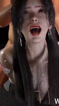 3D Cute Slut Asian Cosplay Model Have Her First Time BDSM Sex
