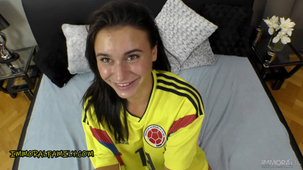 Immoral Family: Stepsister trades an anal creampie for favorite football jersey