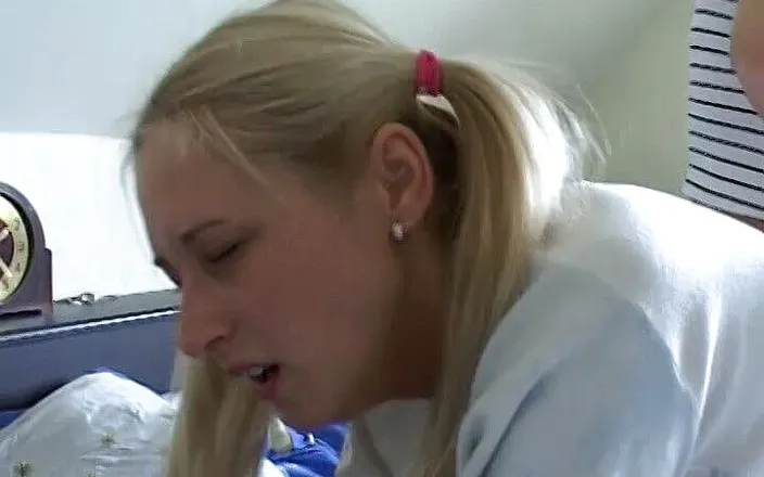 German Fuck Movie: Is the young blonde teacher having her first ass orgasm...