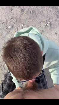 Teenager Sucks Me off Against the Backdrop of Mountains in Nature