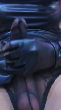 Cum & Piss in Black Nylon and Leather Promo