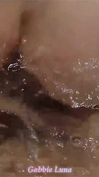 Gabbie Dancing in the Bath and Moaning Loudly on Pica Grande! (gabbie Luna and Rennan Luna) Full on Red