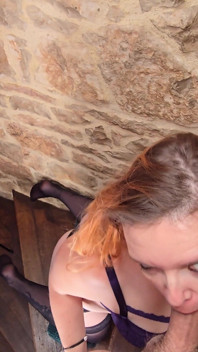 Beautiful MILF Gets Her Ass Fucked on the Stairs