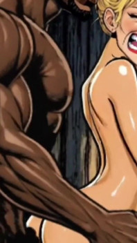 정글에서 미친 섹스를 한 질투하는 마누라. 흑인 대물 자지를 공개적으로 빨고 섹스하는 마누라
