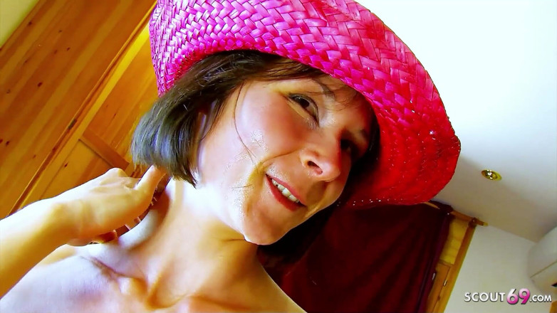 Full porn collection: Skinny MILF Carla is seduced and fucked by neighbors at...