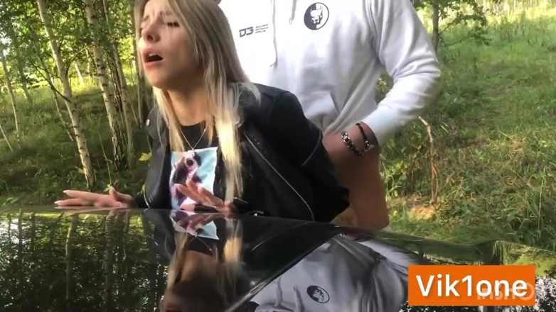 Vik1one: Cool Fuck in the Woods with Hot Blonde Cum in...