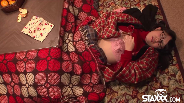 Staxxx: After reading a romance novel, curious teen fingers her pussy