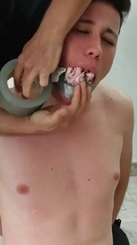 Lazy Boy Tied and Toyed by Latina MILF!