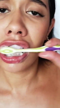 Nastiest Cum Tooth Brushing Ever!