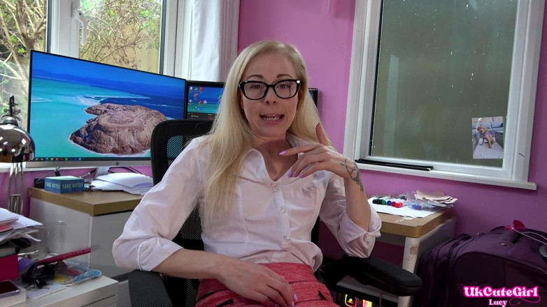 UKCuteGirl: Office Boss Who Breaks: Rope Tied Foot Job. Tape Gag...