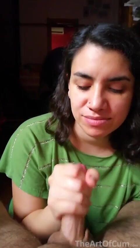 TheArtOfCum: Quickie! POV Blowjob &amp; Licking Cum From Hands