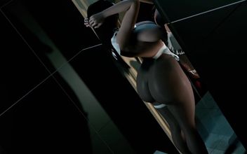 3D Big Boobs Slut Teasing the Big Old Dick to Fuck Her Big Ass