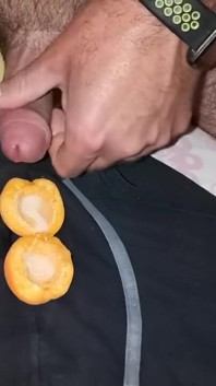 Breakfast with apricot and sperm