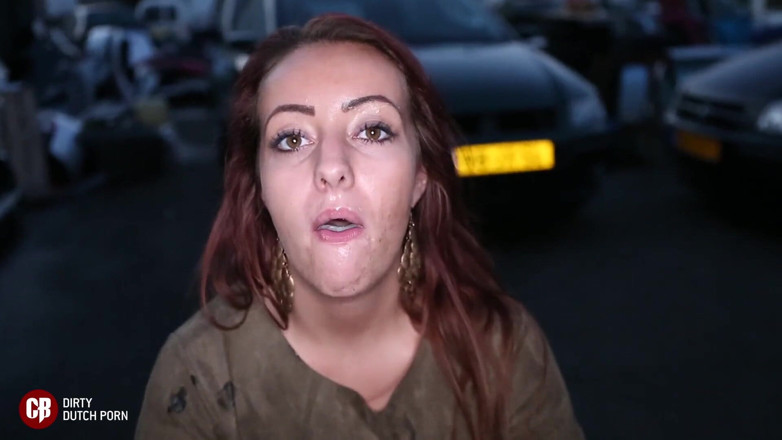Cumbizz: Dutch teenslut outdoor blowbang and cumswallowe