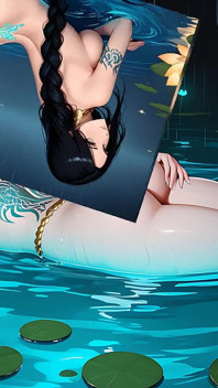 Confident Futanari Firmly Grips and Squeezes His Ass - Lotus Lake Power Move