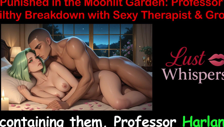 LustWhispers: İngiliz sesli seks hikayesi - ay memeli bahçede cezalandırılıyor: profesörün seksi...