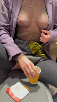 No Panties in a Cafe.
