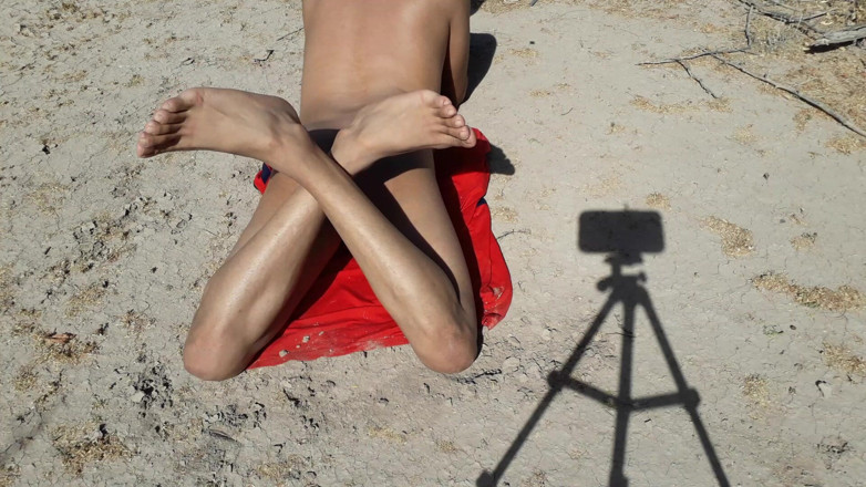 Misaelechowski: Cute Naked Shemale Shows You Her Body Lying Down with...