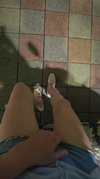 Shemale Outdoor Masturbation and Cumshot.