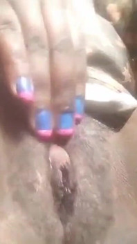 Horny Bitch Pissing Outside Fingering Masturbating