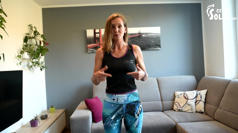 Czech Soles - foot fetish content: Sporty girl's sweaty feet and nice socks tease