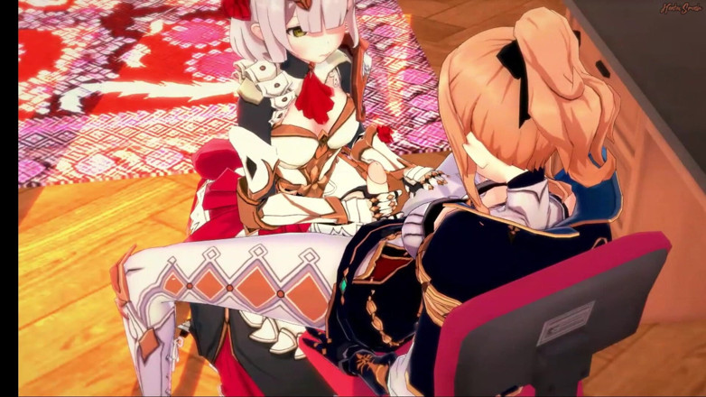 Hentai Smash: Noelle wordt geneukt door Futa Jean - Genshin-impact Hentai.
